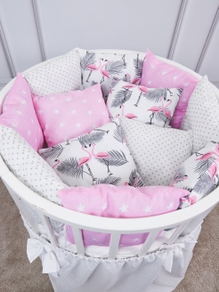 Скидка на Бортики подушки в детскую кроватку новорожденного малыша
