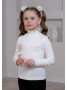 Скидка на Джемпер для девочки школьная блузка водолазка белая