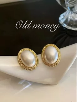 Скидка на Серьги винтажные с жемчугом old money классические