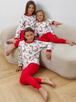 Скидка на Новогодняя пижама для детей со штанами