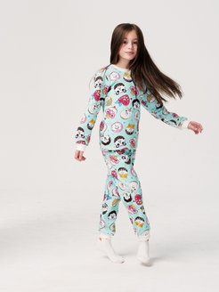 Скидка на Пижама детская со штанами для девочки с длинным рукавом
