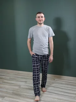 Скидка на Пижама мужская костюм домашний футболка и штаны