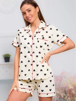 Скидка на Пижама с шортами и рубашкой домашняя одежда