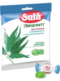 Скидка на Натуральные леденцы Зула Эвкалипт без сахара