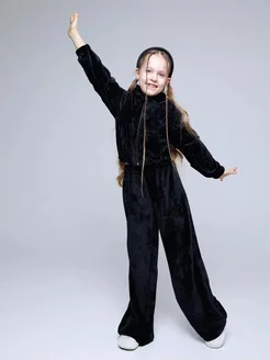 Скидка на Велюровый костюм для девочки с палаццо