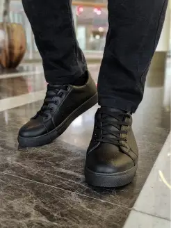 Скидка на Кеды черные мужские кроссовки весенние обувь спортивная