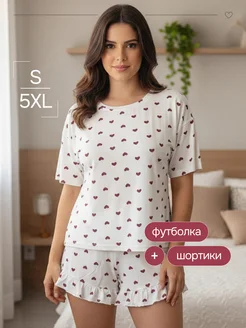 Скидка на Пижама домашняя комплект с шортами и футболкой