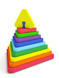 Скидка на Пирамидка детская для малышей игрушка Треугольник